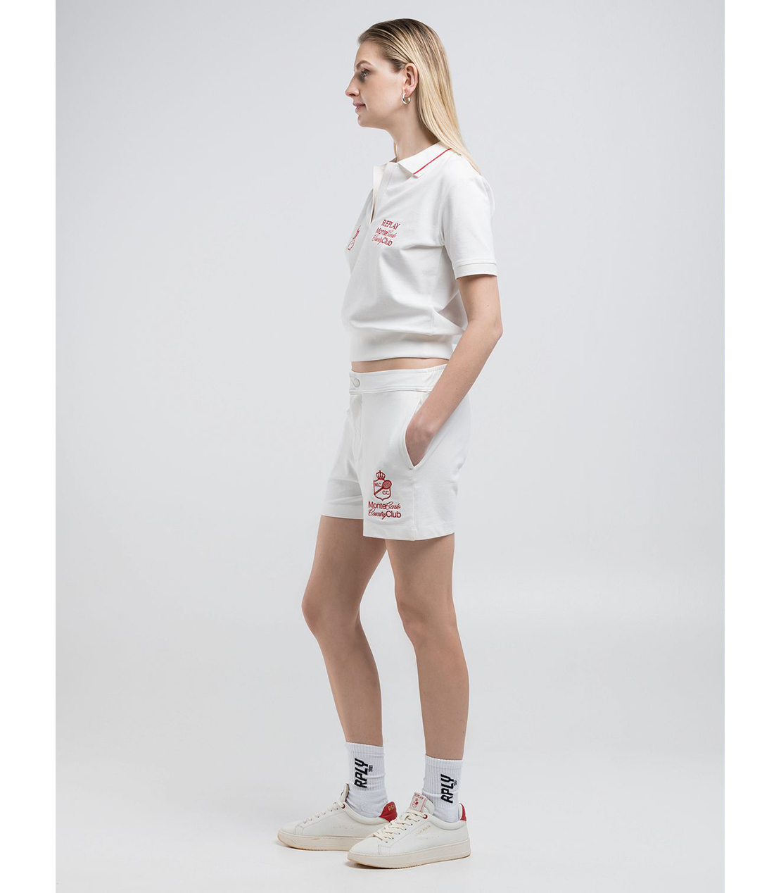 モンテカルロカントリークラブコレクションクロップドポロシャツ 詳細画像 オフホワイト 4